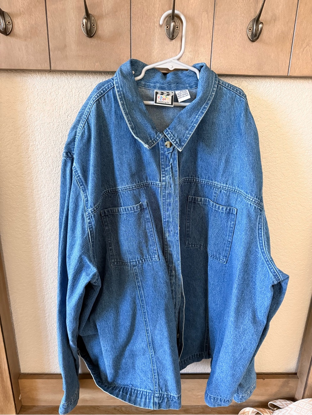 Take Two Light Blue Denim Shirt Jacket with horse embroidery - Picture 1 of 3